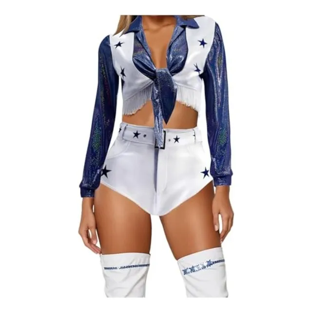 Conjunto De Porristas De Vaquero Para Mujer, Juego De 3 2024