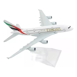 Avión A Escala Emirates Air Bus A380 Juguete Metálico C/base Avión A Escala Emirates Air Bus A380 Juguete Metálico C/base