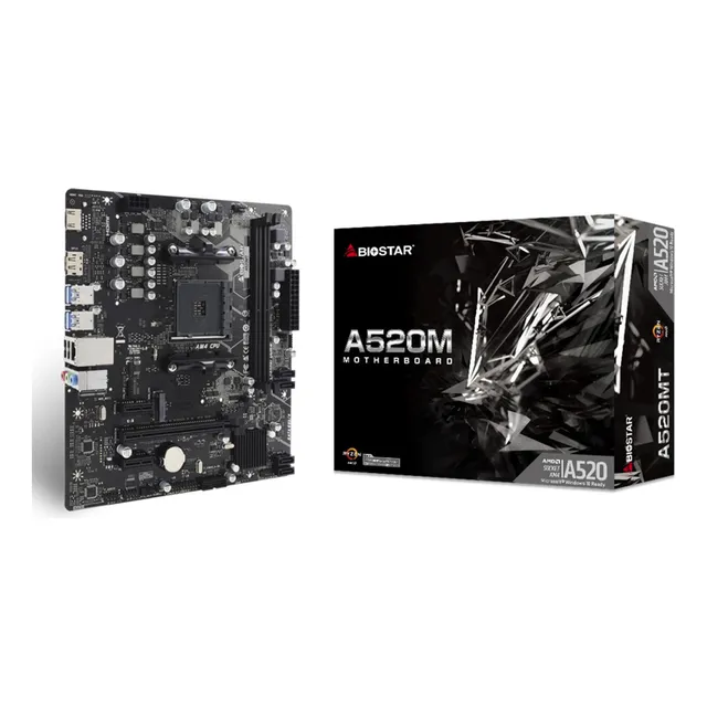 Tarjeta Madre Biostar A520mt Am4 2x Ddr4 M.2 Usb-c Micro Atx