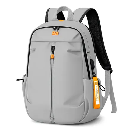 Mochila Backpack Vinipiel Contra Agua De Viaje Usb Laptop Gris