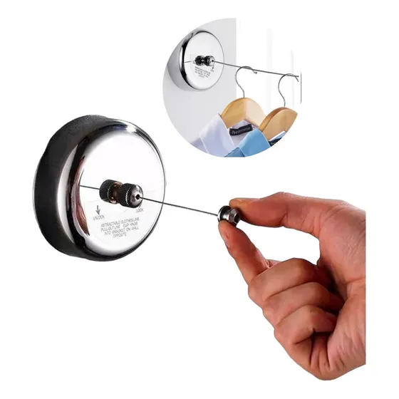 Tendedero Retráctil Ropa Colgador Acero Inoxidable Cuerda