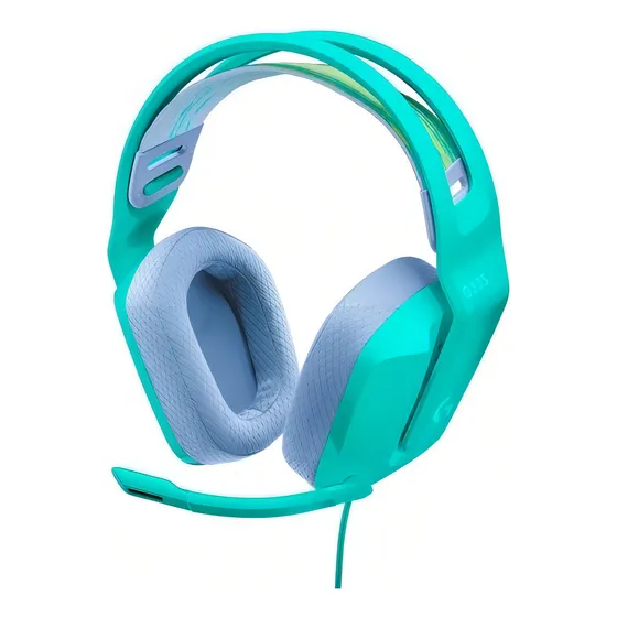 Audífonos over-ear Logitech G Series G335 981-000977, color verde menta.