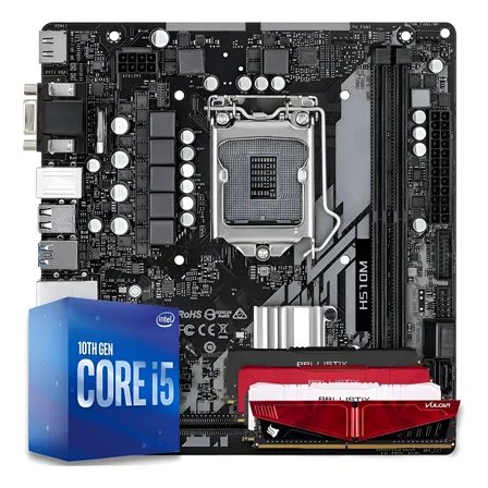 Kit Intel 10 Geração I5 10500 H510m 16gb Ddr4 Preto