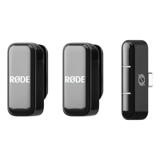 Microfone Lapela Sem Fio Duplo Rode Wireless Micro Usb-c Preto