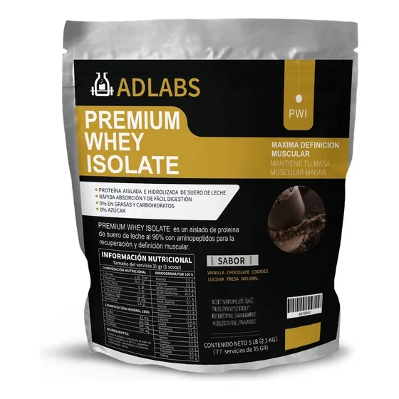 Premium Whey Isolate Proteina 5lb Cero Grasa Ni Carbohidrato