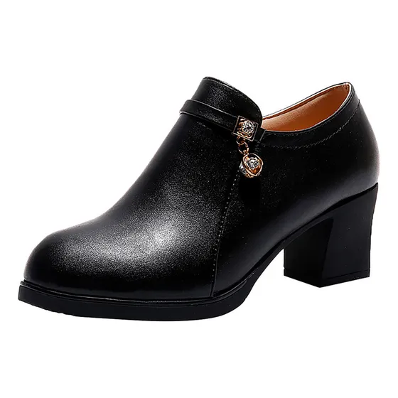 Zapatos Maternos Casuales Cómodos De Tacón Grueso Para Mujer