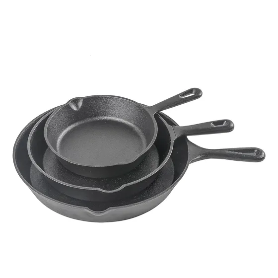 Juego De Sartenes Commercial Chef De Hierro Fundido De 3 ...