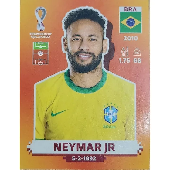 Figurita Lámina Ficha Neymar Jr Qatar 2022