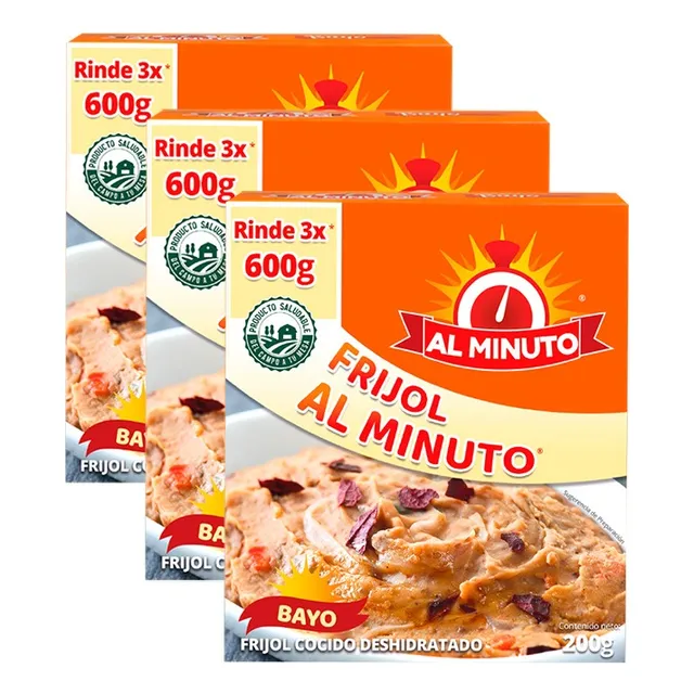 Frijol Bayo Deshidratado Al Minuto - 3 Pack 200g