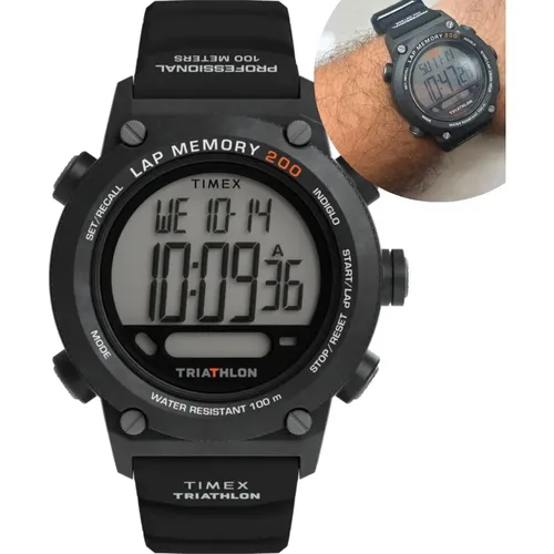 Relógio Timex Masculino Ref: Tw2v35600m Shock Anadigi Black