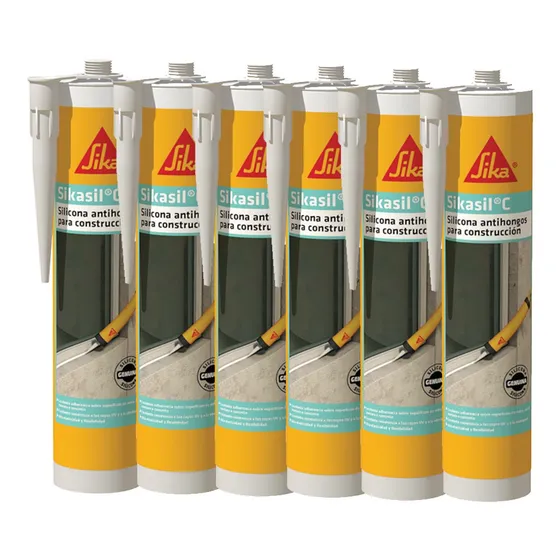 Silicona Neutra Sikasil C Transp. Y Color Pack X6 300ml