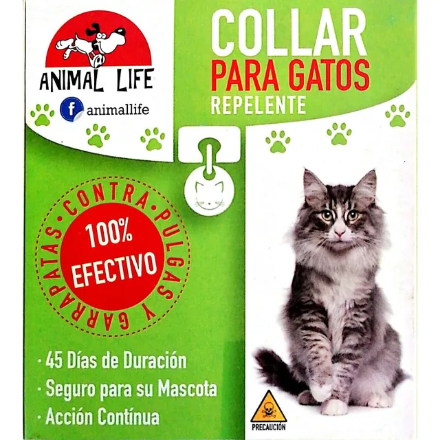 Pack X5 Collar Antipulgas Repelente Garrapatas Gatos Continu