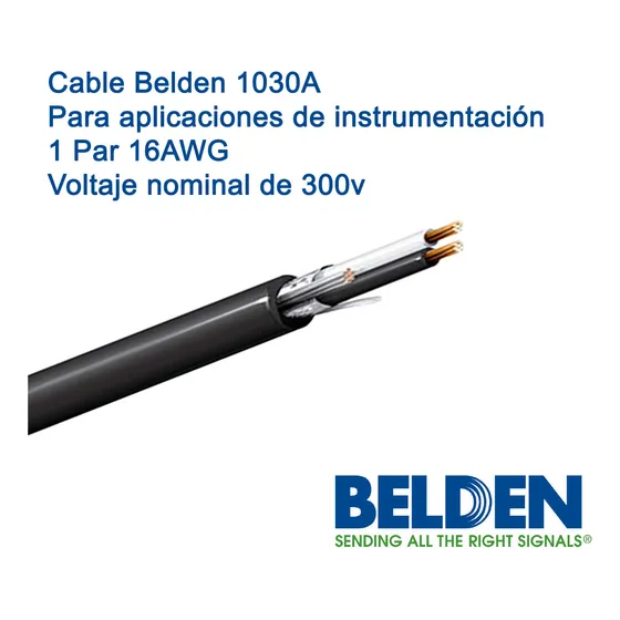 Cable Belden 1030a 1 Par 16awg 300v Instrumentación
