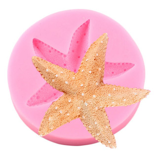 1pcs Molde De Silicona Estrella De Mar Fondant Pasta Resina 1pcs Molde De Silicona Estrella De Mar Fondant Pasta Resina