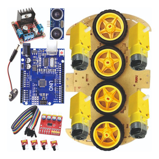Kit Chassi 4wd Seguidor De Linha Componentes Diy Arduin Nf-e Kit Chassi 4wd Seguidor De Linha Componentes Diy Arduin Nf-e