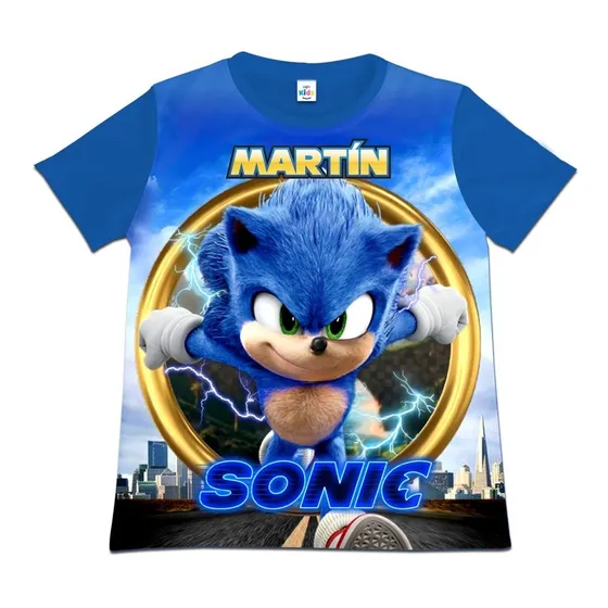 Franela Camisa Niño Sonic En Algodon