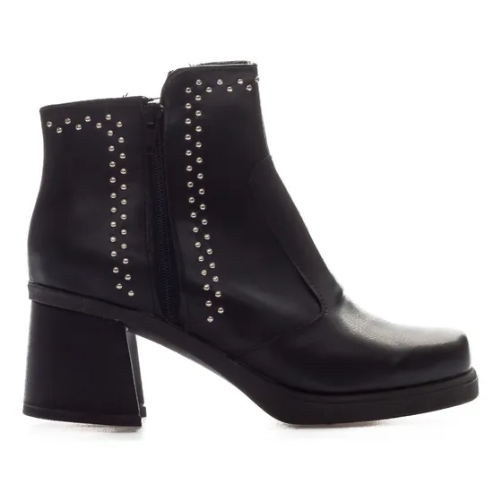 Botas Botinetas De Mujer Eco Cuero Con Cierre De Temporada
