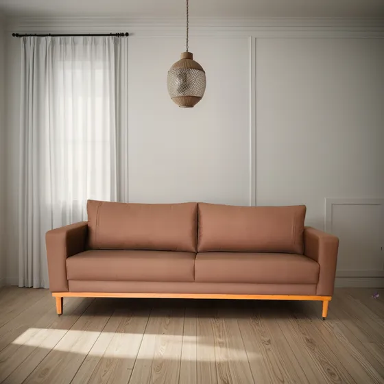  Sofá Sala Tv 220cm Argélia Impermeável Com Base De Madeira 