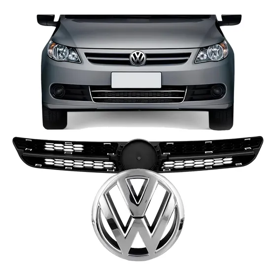 Grade Frontal Radiador Voyage G5 2009 2010 A 2012 + Emblema
