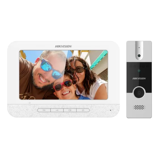 Portero eléctrico Hikvision DS-KIS202 12V plateado