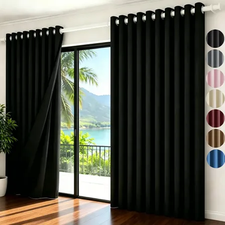 2 Panele Cortinas Blackout Para Ventana 264x214cm