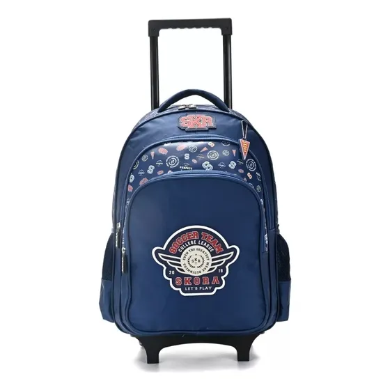 Mochila C/carrito Azul Skora Play Varsity Escolar (1207228)