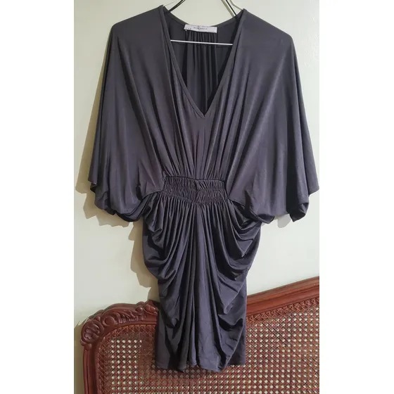 Espectacular Vestido  Tipo Zara Gris Plomo Talla S 