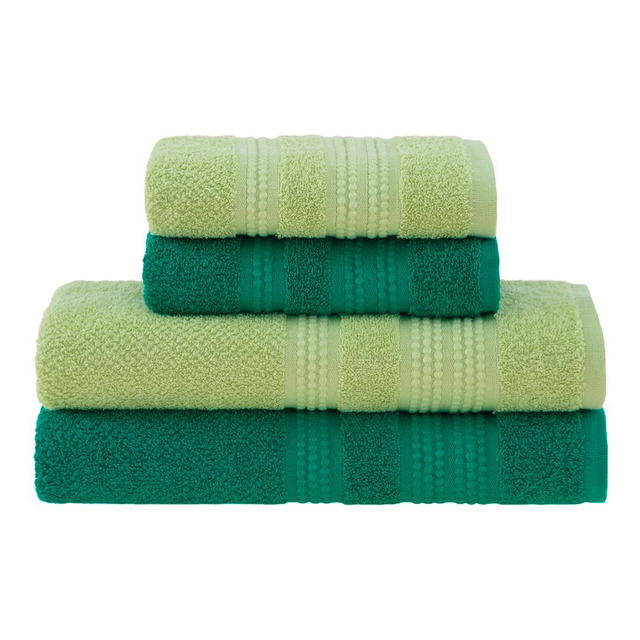 Conjunto De Toalhas Buddemeyer Frape Dots 4 Pcs. Verde Claro/verde Conjunto De Toalhas Buddemeyer Frape Dots 4 Pcs. Verde Claro/verde