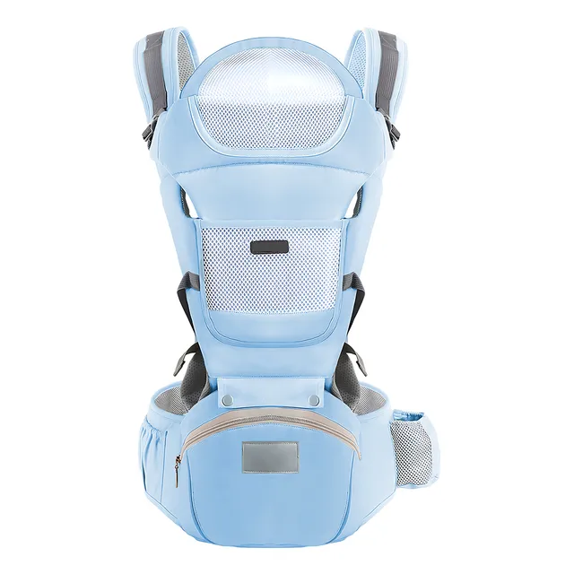 Cangurera Para Bebé Portabebé Ergonómica Multifuncional Nube Color Azul