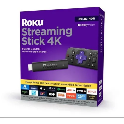 Roku Streaming Stick 4k 3820 De Voz 4k Negro Con 1gb Ram