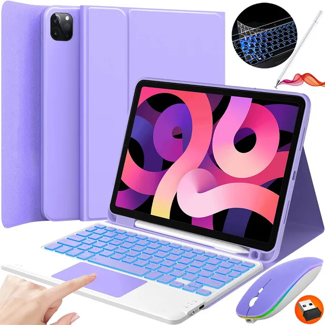 Funda C/teclado Mouse+lapiz Para iPad Pro11 Air 4/5 10.9'' Ñ