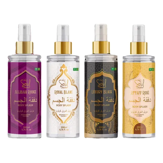 Body Splash Arabe Kit C/4un 200ml Masculino Feminino