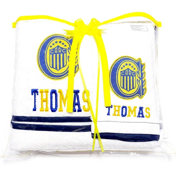 Toallón+toalla Personalizados Boca,river,racing,indep.futbol