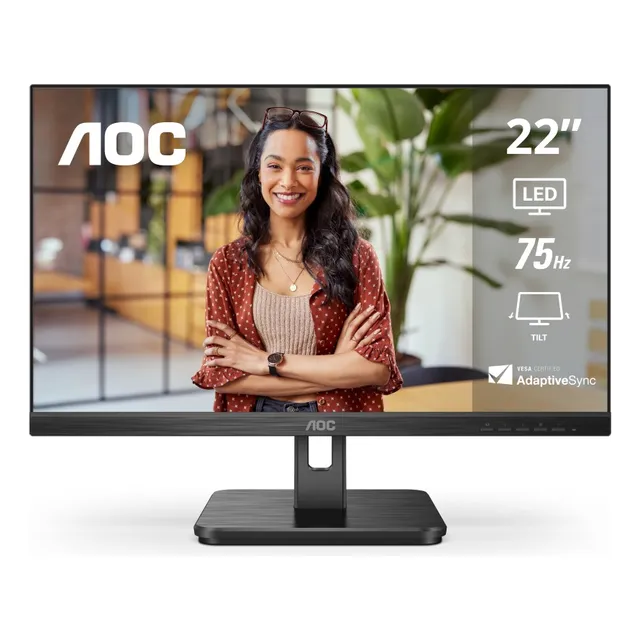 Monitor Aoc 22  Va Fhd 75hz Negro