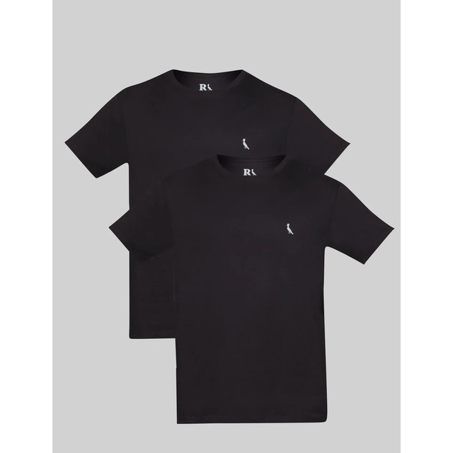 Kit Camiseta Regular Essence Reserva Preto/preto Liso G Lisa Kit Camiseta Regular Essence Reserva Preto/preto Liso G Lisa