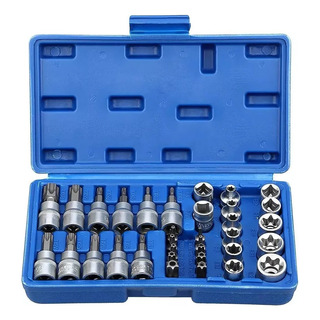 Set De Dados Y Puntas De 3/8 Torx, 34 Unidades, Hembra Y Mac Set De Dados Y Puntas De 3/8 Torx, 34 Unidades, Hembra Y Mac