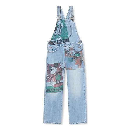 Jardinera Denim Desigual Niña Mickey Talla 9/10 Vintage