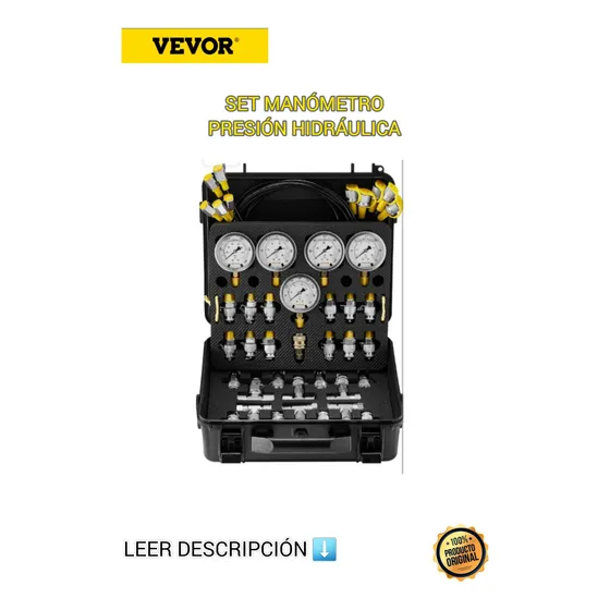 Manómetros Para Presión Hidráulica 5 Piezas Vevor