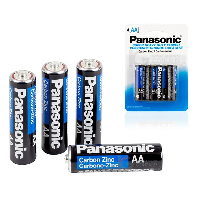 Pila Panasonic AA Carbón Zinc Cilíndrica Um-4npa/4b Blister Con 4 Unidades 1.5v