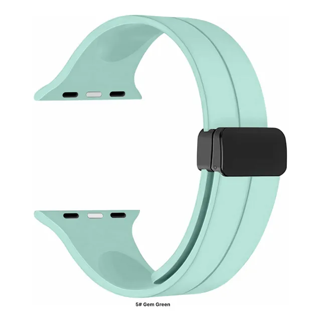 Correas Para Apple Watch Ultra De Silicone Hebilla Magnética