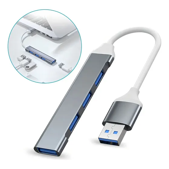 Hub Usb Adaptador 3.0 Extensor 4 Portas Speed Hd Pen Drive Pc Notebook 5 Gbps Personalized View