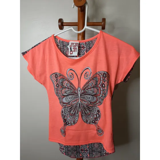 Camisa Niña Mariposa Talla7-8 Años ( Usado )