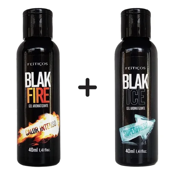 Gel Comestível Sexo Oral  Black Fire Quente E Black Ice Frio