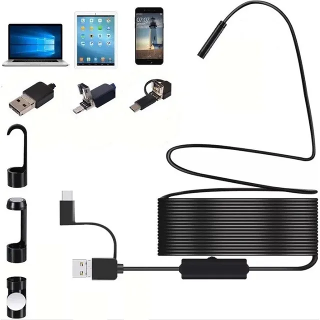 Câmera Inspeção Sonda Endoscópica Android + Adap Tipo C - 2m