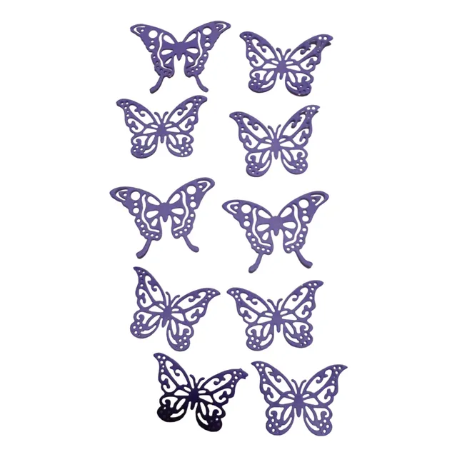 Mariposas Caladas  Violeta En Cartulina