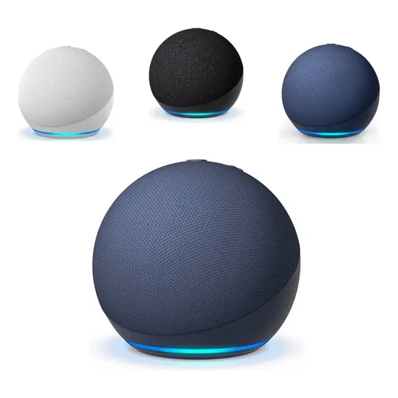 Echo Geraçao 5 Amazon Preto Branco Azul Alexa Premium Alexia