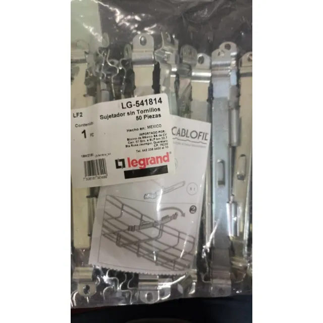 Sujetador Union Sin Tornillos 50 Pzs Legrand LG-541814