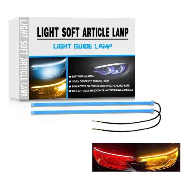 Kit Tiras Led Secuencial Rojo Ámbar Universal 45cm Autos