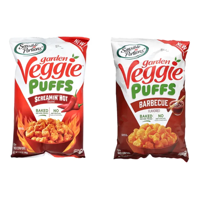 Sensible Portions, Snacks Veggie Puffs Scream Hot & Barbecue