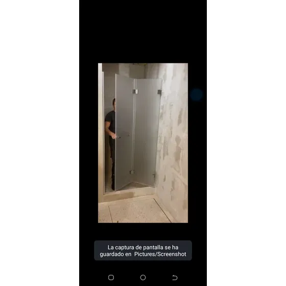 Puertas Plegables Para La Ducha En Vidrio Templado De 8 Mm